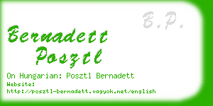 bernadett posztl business card